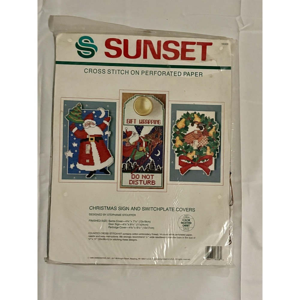 Sunset Cross Stitch Kit – "Christmas Sign and Switchplate Covers"